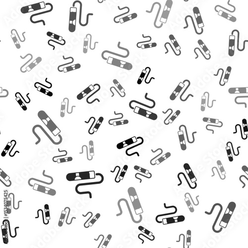 Black Cigar icon isolated seamless pattern on white background. Vector