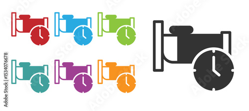 Black Time to sleep icon isolated on white background. Sleepy zzz. Healthy lifestyle. Set icons colorful. Vector