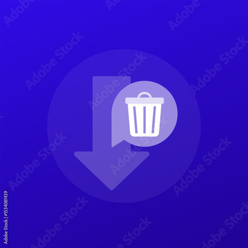 Reduce waste icon, transparent design