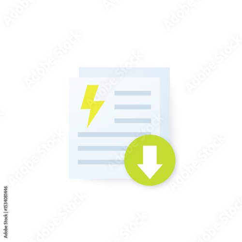 reduced electricity bills icon, vector design