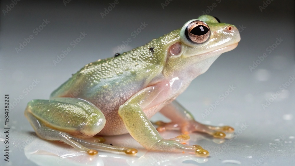 Fototapeta premium Glass Frog on studio background