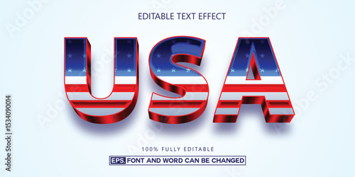 America editable text effect