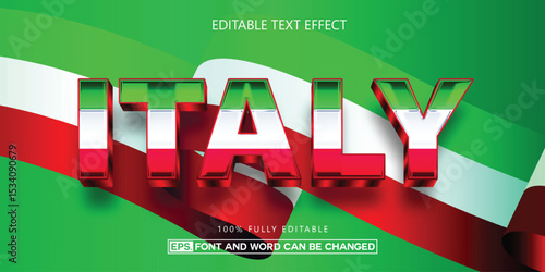 Italian editable text effect