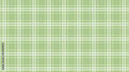 Light green and white plaid fabric texture background. Luxury plaid checkered seamless pattern.
