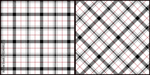 Tartan plaid pattern vector graphic. Seamless check plaid texture background for dress, skirt, scarf, throw, jacket, fabric, cloth, blanket. Scottish retro style.