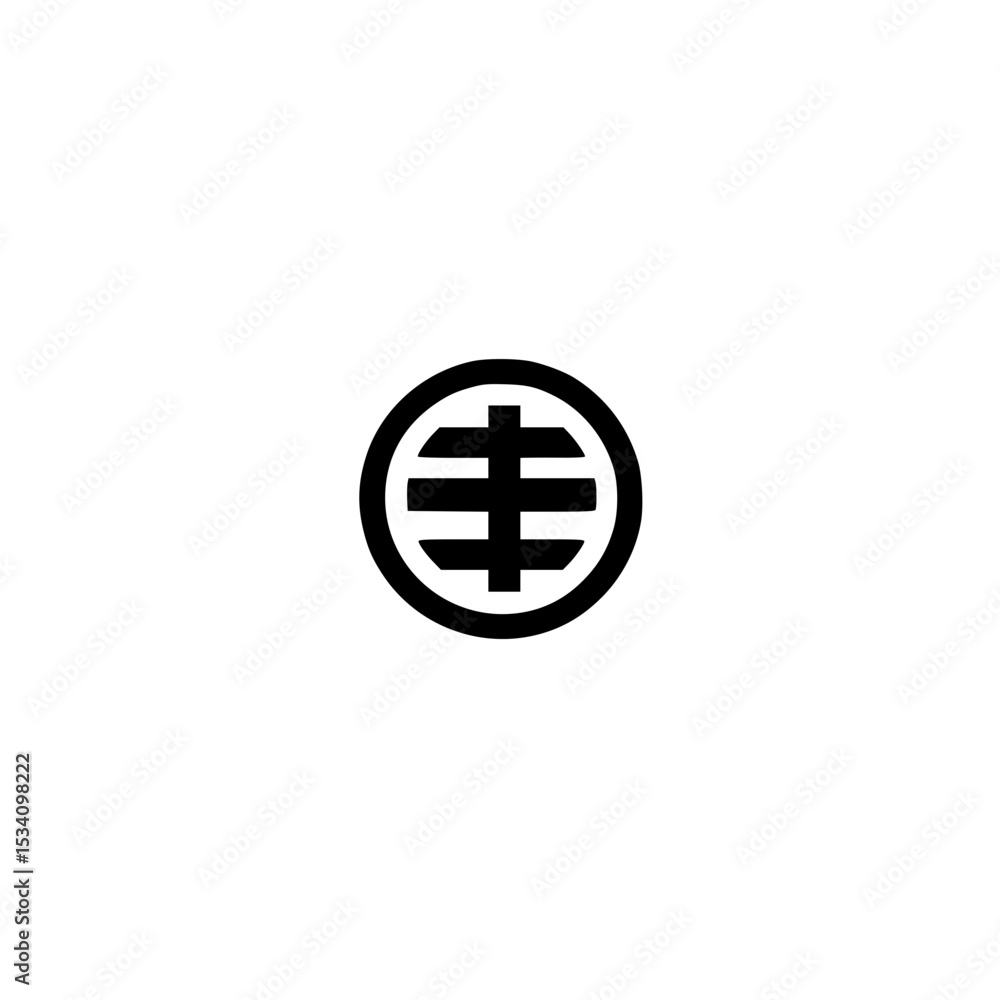 Balance icon with symmetrical elements representing harmony and stability Balance icon with symmetrical elements representing harmony and stability