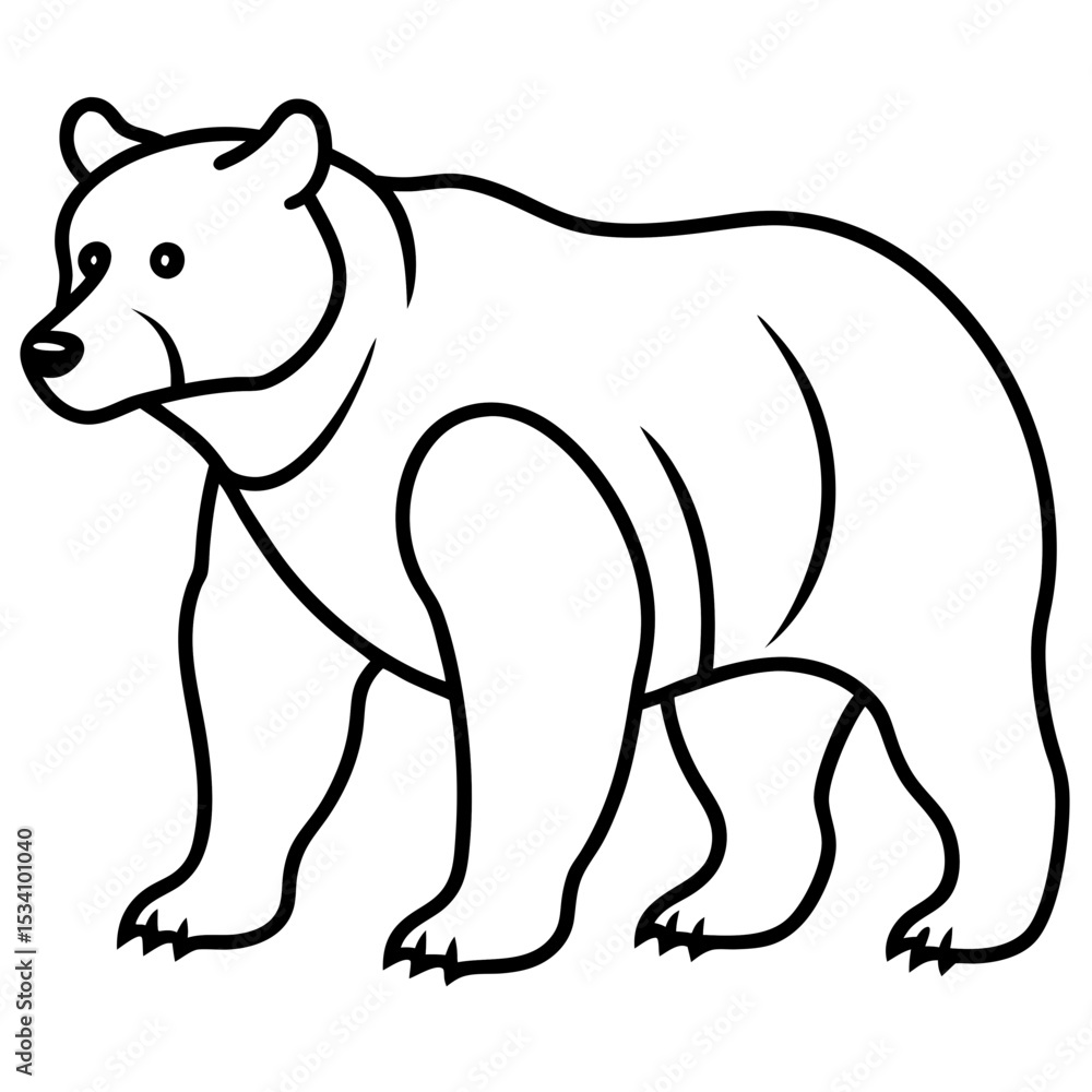 Grizzly Graph line art vector Grizzly Graph line art vector