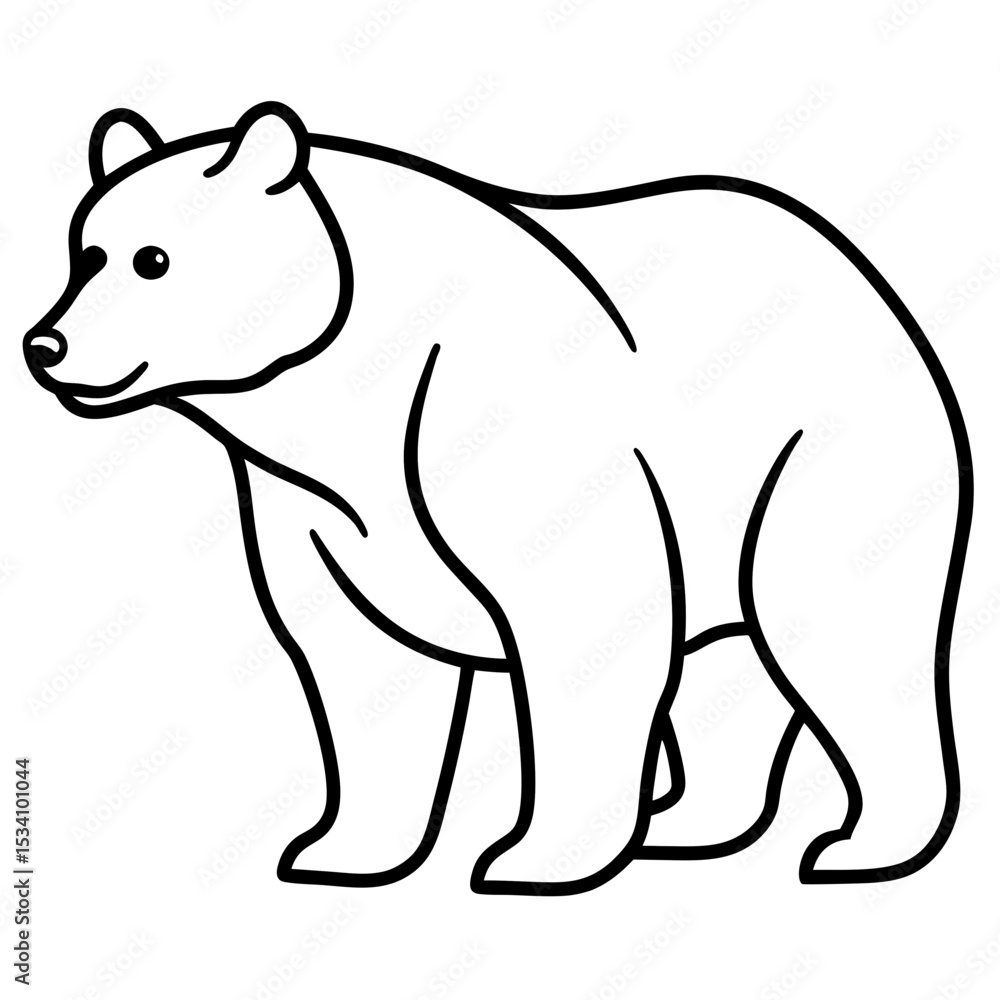 Grizzly Graph line art vector Grizzly Graph line art vector