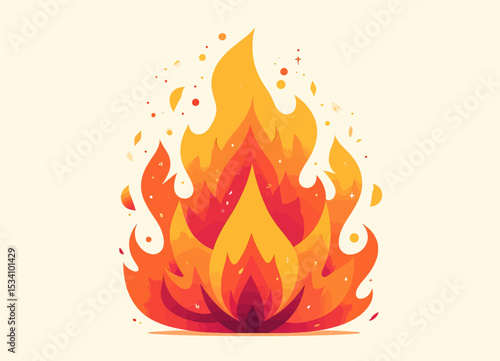 Dynamic Bonfire: Warm Glow, Sparkling Embers, Cozy Night
