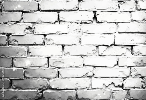 Weathered Brick Wall in Monochrome