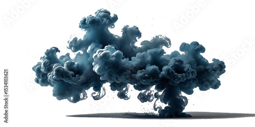 Blue drop paint swirl isolated on transparent background Fog or smoke isolated transparent special .mist or smog background