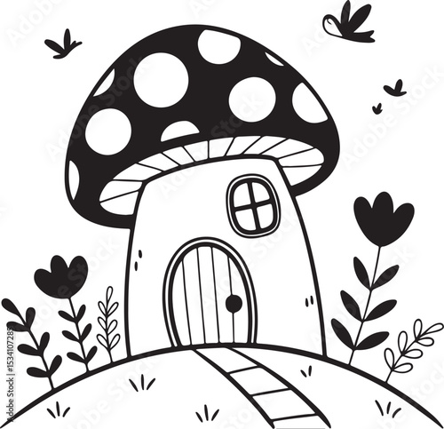 vector illustration of an autumn landscape