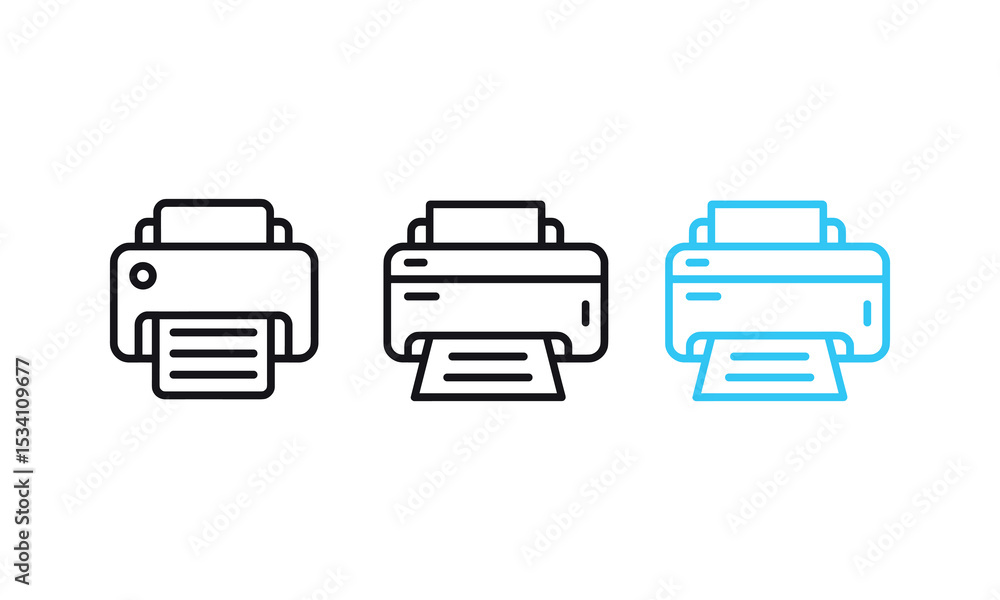 Printer Icon Vector Print Document Illustration Printer Icon Vector Print Document Illustration