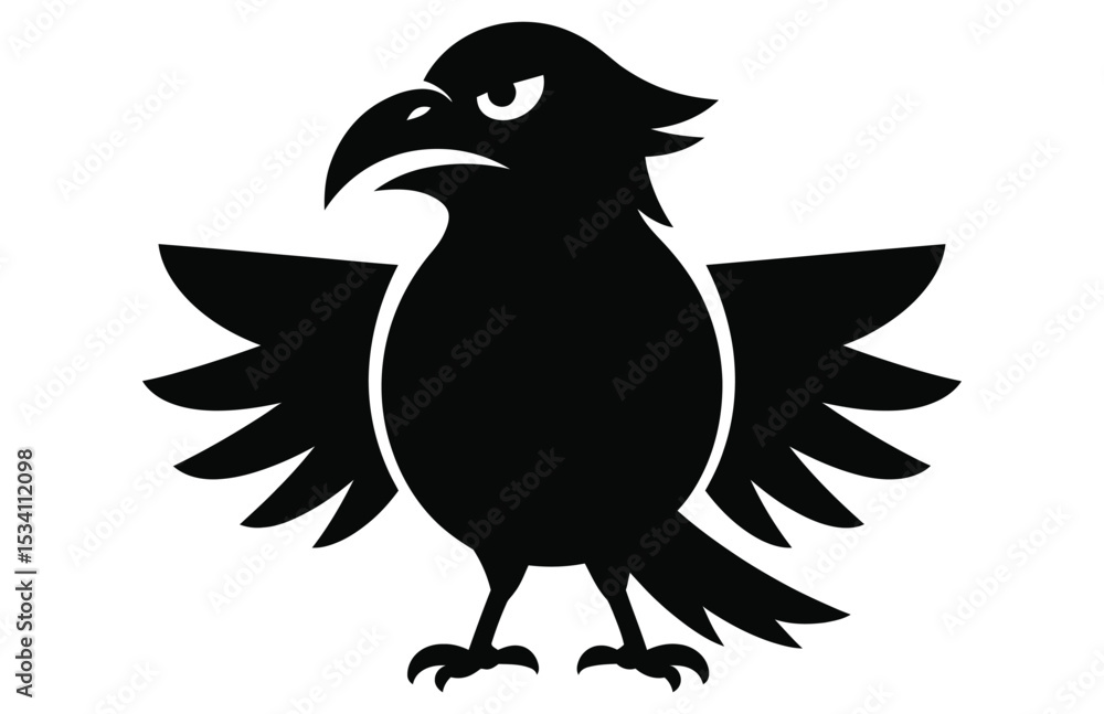 Fototapeta premium Majestic Eagle Vector Illustration – Powerful Bird of Prey Design
