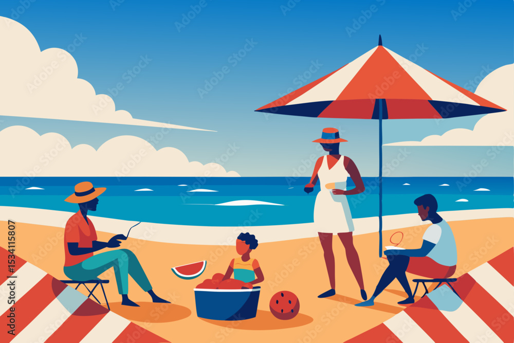 Fototapeta premium couple on the beach