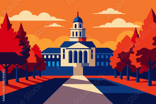 vector illustration of church