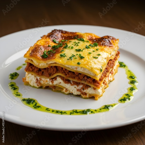 Spanish-style lasagna layered with chorizo, vegetables - Lasaña Española
