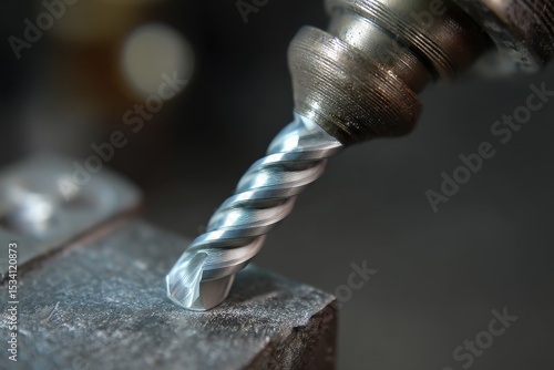 Drill carving a perfectly smooth spiral through silver