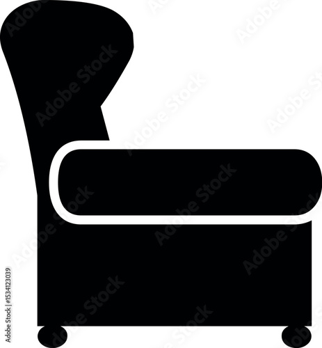 Illustration of find the perfect armchair silhouette for your living room furniture and home decor needs today online now vector