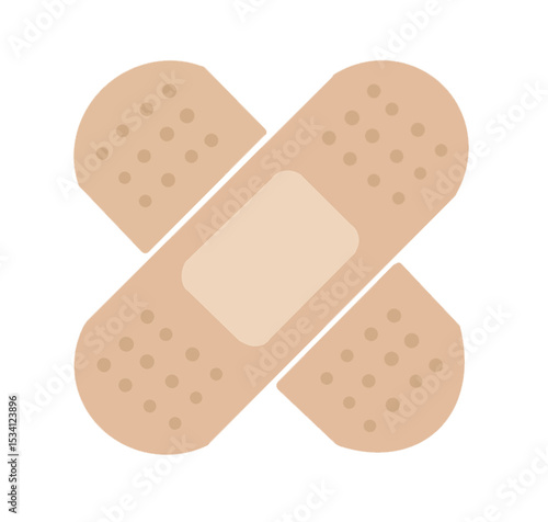 adhesive bandage on white background