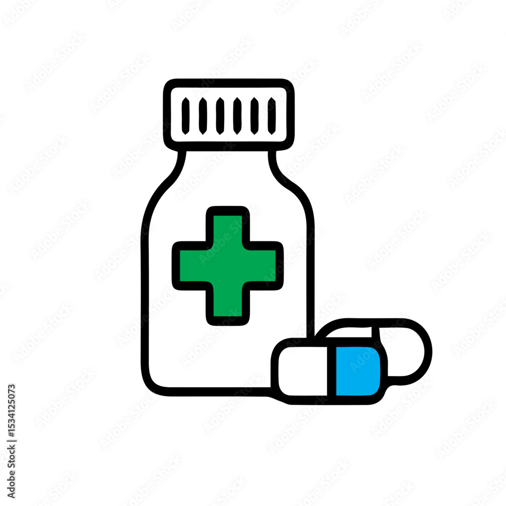 Obraz premium ICON MEDICINE BOTTLE
