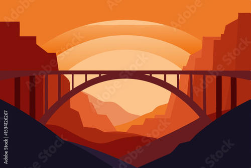 bridge in the sunset