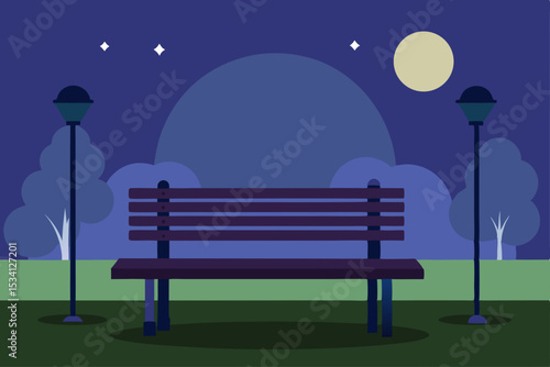 bench in the night