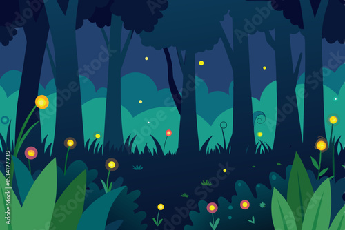 enchanted glade with flowers