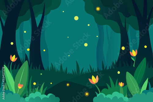 enchanted glade with flowers