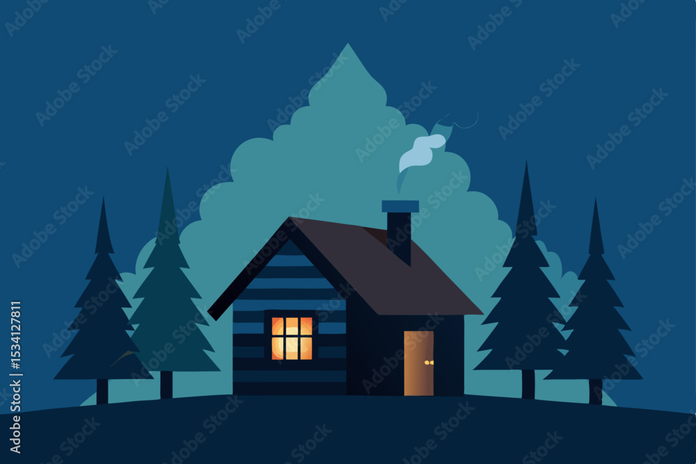 Naklejka premium house in the woods