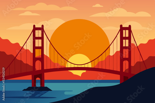 golden gate bridge at sunset