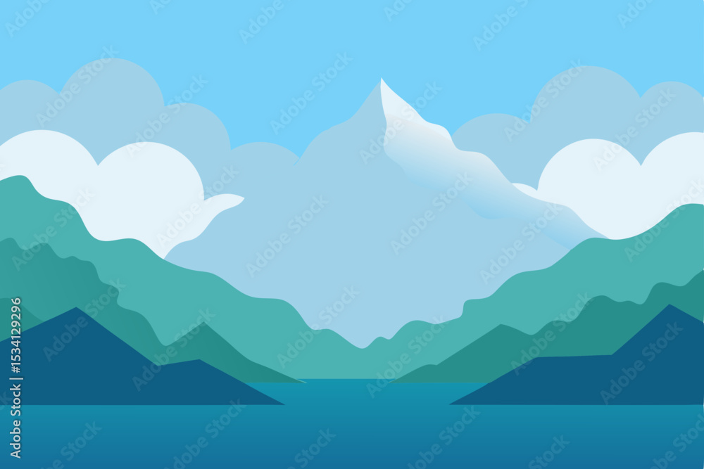 mountain landscape with clouds mountain landscape with clouds