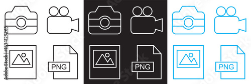 Photography  and  Image Editing Icon.  Camera, Photo, Picture Editing vector. Vector for websites, mobile interfaces, presentations, banner, visual branding etc. Vector illustration. EPS 10