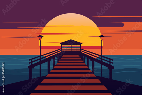 sunset over the sea