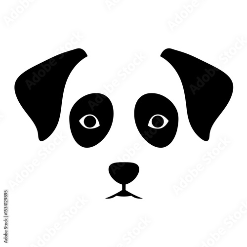 Simple vector art of a dog's face