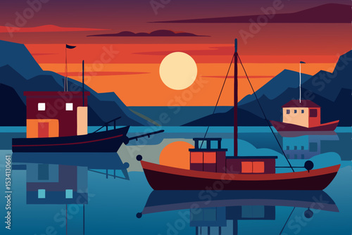 fishing boat in the sea