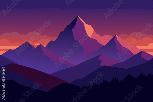 sunrise in mountains