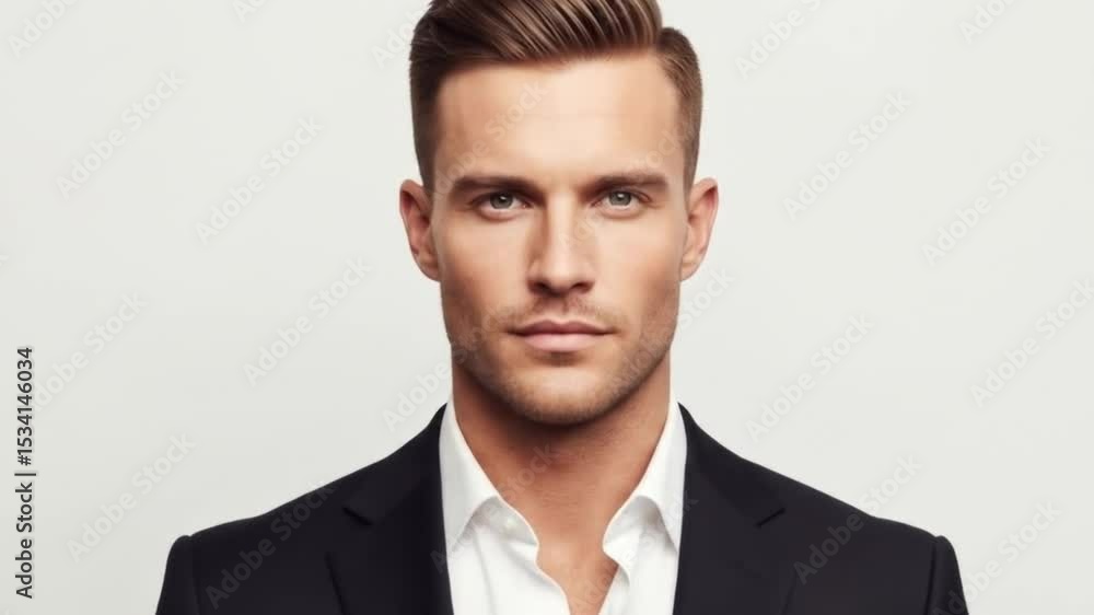 Handsome man in suit business portrait professional attire Handsome man in suit business portrait professional attire