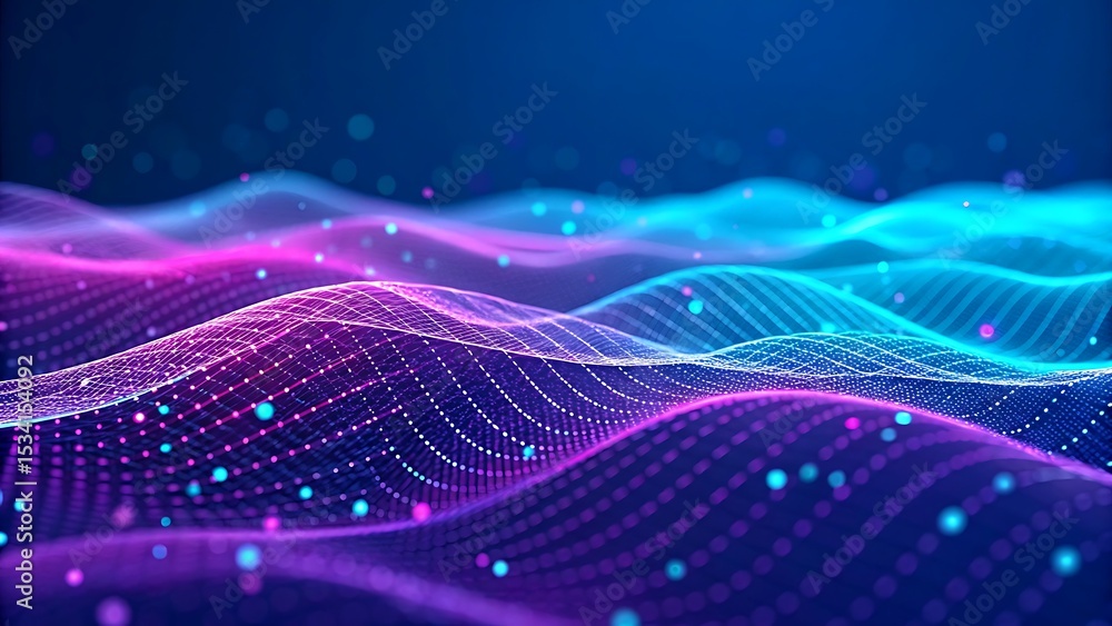 custom made wallpaper toronto digitalAbstract digital wave background technology and network