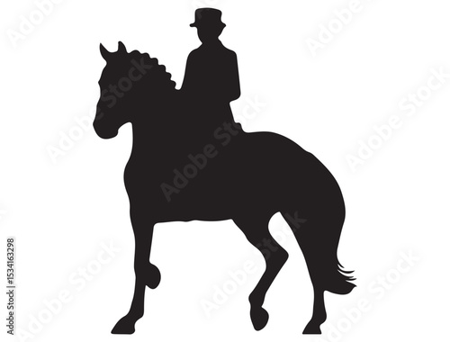 HORSE DRESSAGE SILHOUETTE