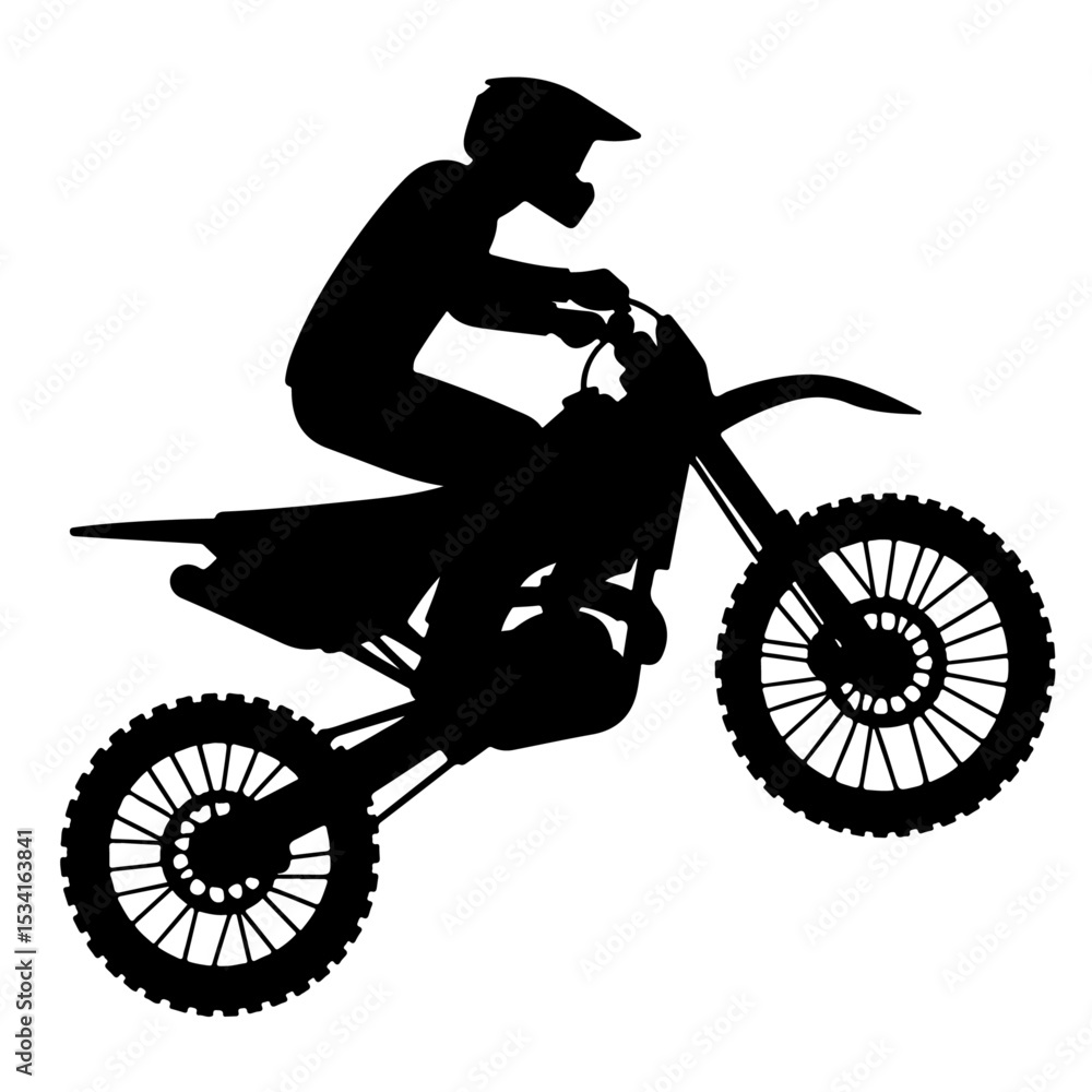 Fototapeta premium Motocross Rider Silhouette