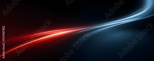 Abstract background with flowing black and red waves creating a dynamic and visually stunning effect on a blurred bokeh backdrop