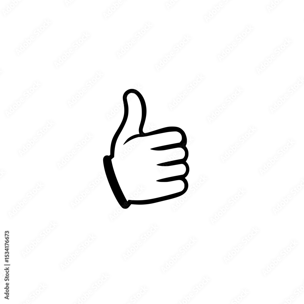 Vector Illustration of a Thumbs Up Icon Vector Illustration of a Thumbs Up Icon