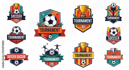 football league badges and club crest icons set