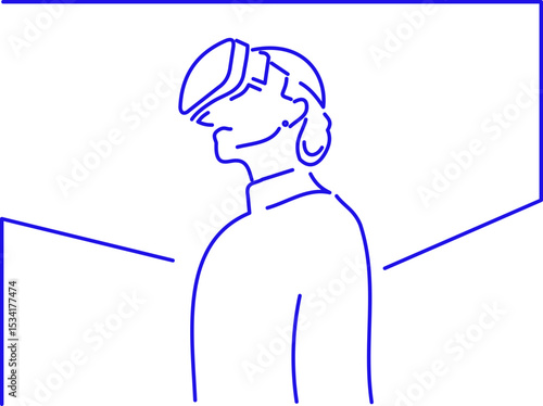 Person using VR (doodle)