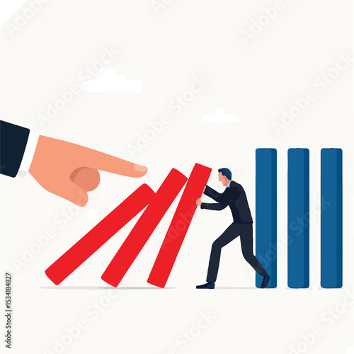 vector manager hit by big domino