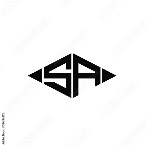 Free Download SA monogram logo design letter text name symbol monochrome logotype alphabet character simple logo - GFXLoad