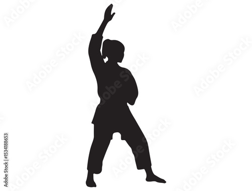 KARATE GIRL SILHOUETTE
