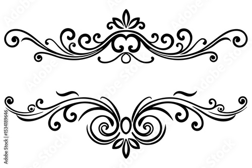 Retro Divider with Sophisticated Curved Flourishes