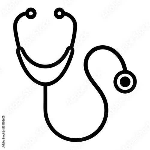 stethoscope on white background